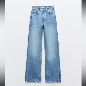 Zara Light Blue Flare & Wide Leg Jeans